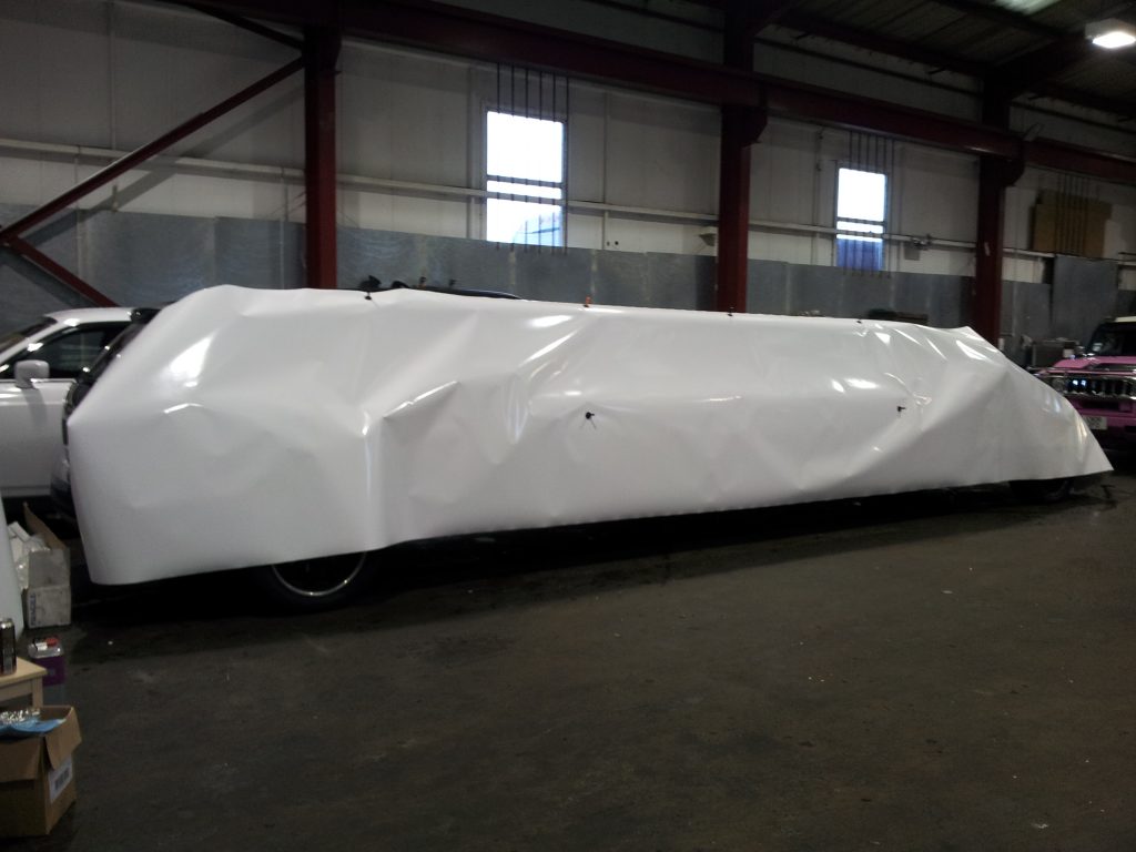Audi Q8 Limo covered in wrap vinyl